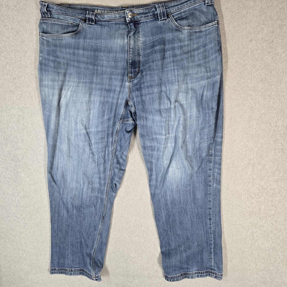 Duluth Men Jeans 44X30 Blue Denim Ballroom Double Flex Relaxed Fit 29" Inseam